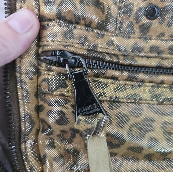 AIMEE KESTENBERG Leopard Cheetah Print Leathee CAR-GO SHOULDER SATCHEL BAG - Picture 10 of 14